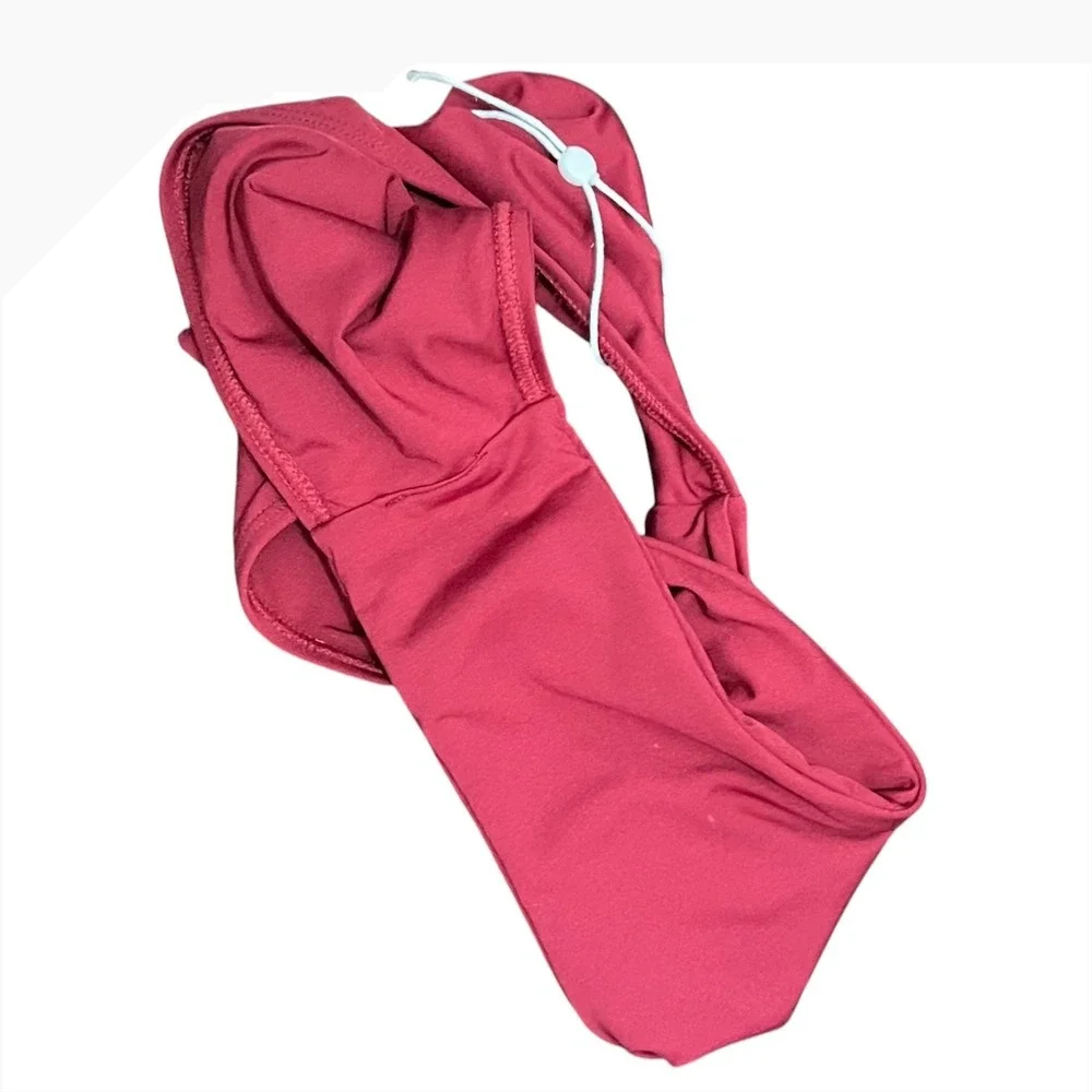 Monday Swimwear Seychelles Bottom Women's Small Burgundy Resort Swim Bikini